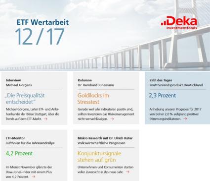 Deka ETF Fonds Ausgabe Dezember 2017